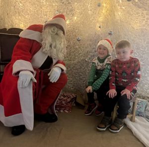 Supporting image for story: Knighton welcomed Santa days after its Christmas lights event was cancelled because of Storm Darragh