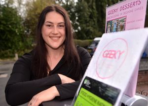 Telford business owner Sophie Weeks outside her Geeky Desserts microbakery honesty box in Muxton on Monday, September 1, 2025