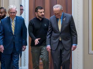 Supporting image for story: Zelensky visits Washington as election year divide grows over Ukraine war