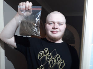 Supporting image for story: Oswestry teenager's long locks are gone 