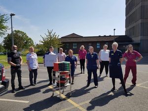 Staff on Ward 28 at the Royal Shrewsbury Hospital were treated to a pizza delivery. Lots of food outlets have donated meals to staff at the trust's hospitals