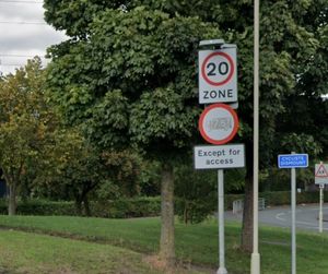 20 mph sign. Picture Google free for LDRS use