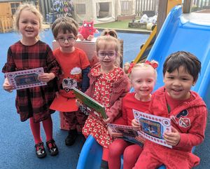 Children from Little Trinity Nursery raising money
