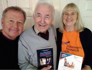 Geoff and his book, together with his daughter Julie, who is a member of the official Shropshire Fundraising Group for the charity, and son Paul