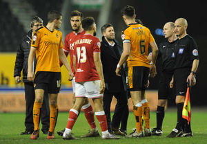 Lee Johnson confronts Danny Batth
