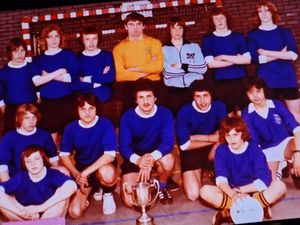 One of the former Cardinal Griffin handball teams
