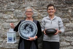 Glass artist Jane Murphy and ceramicist Caroline Bennett