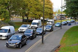 The protest started near Wolverhampton Science Park before driving down Stafford Road