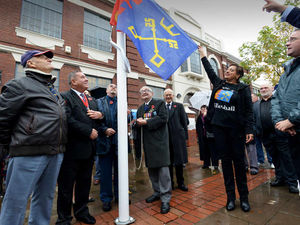 Supporting image for story: Flying at last! Willenhall raises its own flag