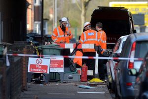 Emergency services at the scene in Walsall