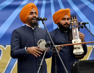 There was live music on the Smethwick Vaisakhi stage