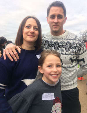 Jon, Louise and Ella Statham