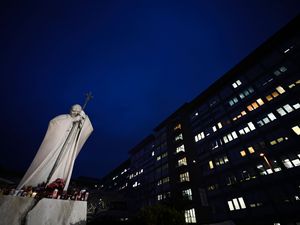 Supporting image for story: Vatican says Pope Francis ‘improving slightly’ and working from hospital