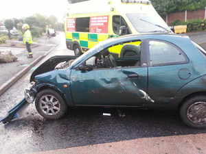Supporting image for story: Car smashes into boulder at Stourbridge accident blackspot