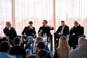 Jason "J" Brown, Abz Love,  Ritchie Neville, Scott Robinson and Sean Conlon of Five, during a press conference to announce their reunion and the forthcoming.