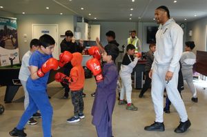 Jordan Thompson puts youngsters through their paces at Pitch 2 Progress