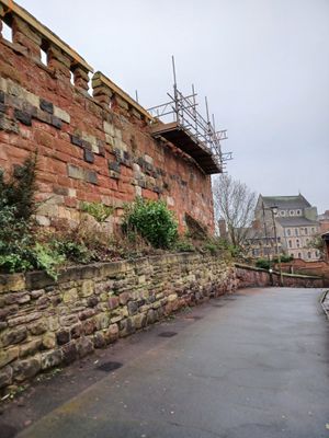 Work taking place at Shrewsbury Castle. Picture: Shropshire Council