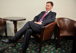 Foreign Secretary Jeremy Hunt at Ludlow Racecourse