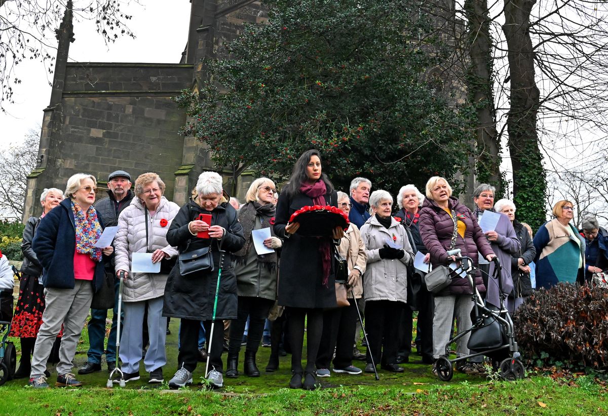 New memorial unveiled as village turns out to honour the women of war in churchyard near Dudley