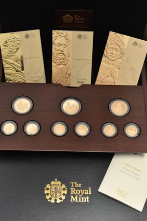 This Royal Mint London 2012 set of gold proof coins commemorating the Olympics sold at £6,400.