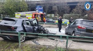 The aftermath of the crash