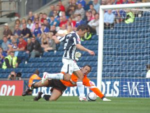 Robert Koren scores against Ipswich.