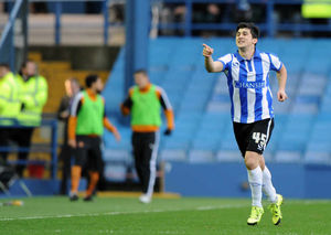 Fernando Forestieri celebrates his equaliser at Hillsborough