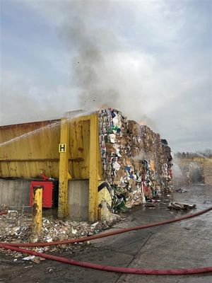 The blaze is being brought under control at the recycling facility in Nechells. 