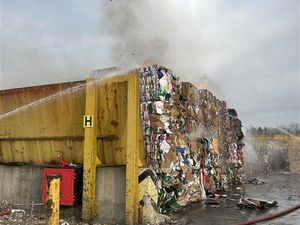 The blaze is being brought under control at the recycling facility in Nechells. 