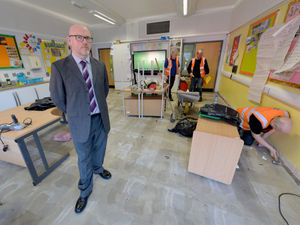 Supporting image for story: ‘Like déjà vu,’ says head as Tipton school flood clean-up starts again