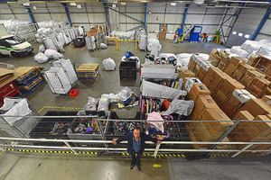 Cash 4 Clothes Chief Executive Christian Farnell at the Cannock base