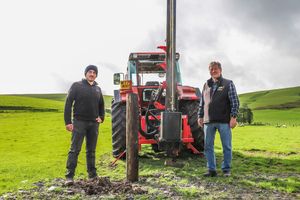 Alwyn Watkins and Brian Rees, a farmer who is also a trainer and mentor in health and safety at Farming Connect.