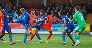 Luke Waterfall netted the winner in Town's only away league win this season at AFC Wimbledon (AMA)