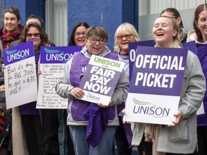 Unison members on a picket line