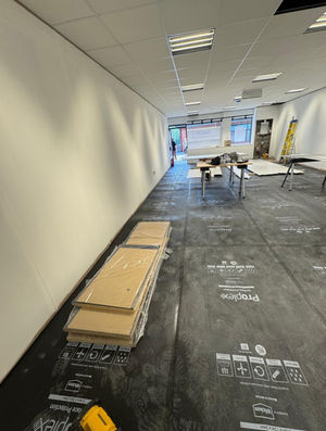 Work is underway in transforming the 66 square meter unit into the new St Giles Hospice shop in Lichfield.