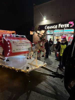Caption: The Rotary sleigh on one of its tours.




