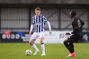 Skipper Reece Hall in action for Albion under-21s in their defeat to QPR. Pic: Gareth Evans Photography.
