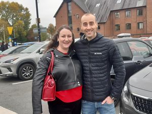 Susan and Jonathan Watson believe the parking charges in Shrewsbury were "fair" after visiting the town from Perth, Scotland. Picture: LDRS