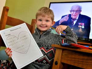 Supporting image for story: Toddler writes special letter to his hero Captain Sir Tom