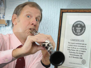 Supporting image for story: Blow me! Paratrooper turned musician still holds world record 10 years on