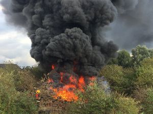 Supporting image for story: Smoke billows from blaze near M5 at West Bromwich