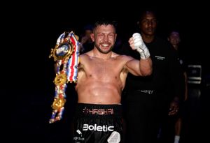 Birmingham, UK: Conah Walker v Liam Taylor, British Welterweight Title
21 June 2025
Picture By Dave Thompson Matchroom Boxing
Conah Walker celebrates his win.