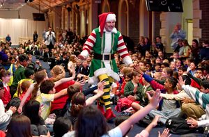 The event was organised to inspire a love to reading, while also promoting Mr Walliams new book, Santa and Son