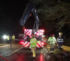 The accident happened on the A529. Photo: Market Drayton fire station