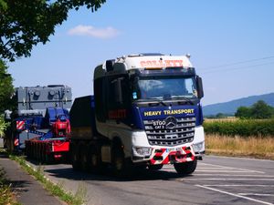 Taken by Stephen Handley at Atcham, as the covoy turned off the old A5