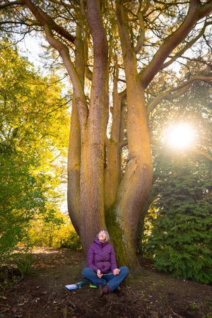 Healthcare provider connecting with nature during RSPB training for the Nature Prescriptions projects