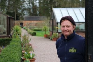 Gardener Phil Bostock, who largely tends the kitchen garden