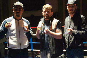 Prospects - Lennox Clarke (left), Daniel Breeze and Sam Eggington in the ring at Walsall Town Hall last Saturday.