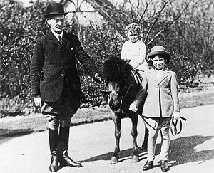 A circa 1932-3 picture of Princess Elizabeth with Princess Margaret