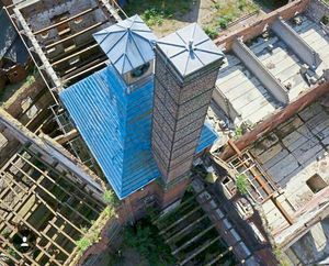 A vertigo-inducing shot of the old Springfield Brewery